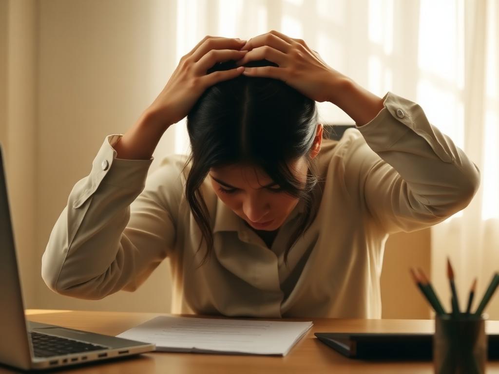 Personne stressée cherchant un accompagnement individuel